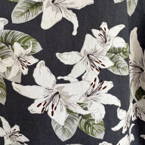 Denim & Flower Ricky Singh Hawaiian Shirt Floral Short Sleeve Button Front LARGE - Picture 3 of 9